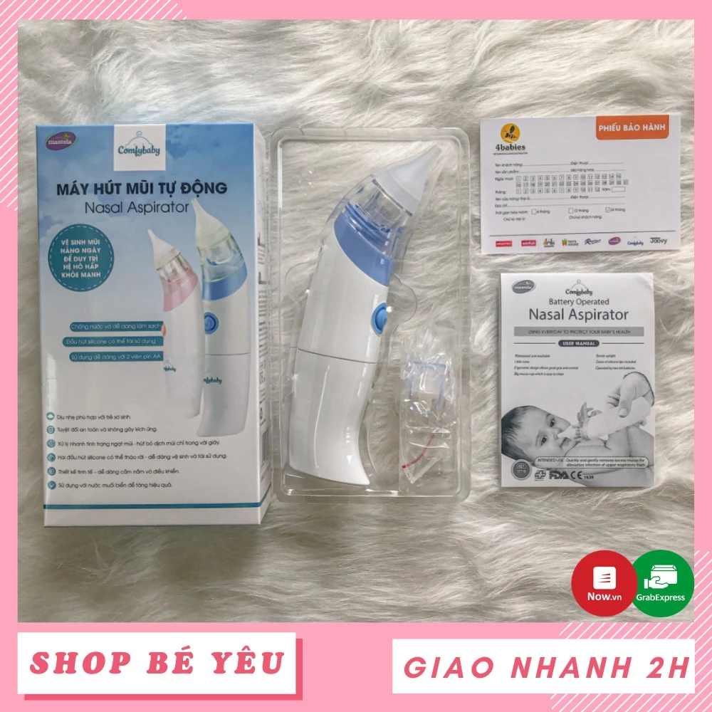 Máy hút mũi cho trẻ sơ sinh 🌸 𝑭𝒓𝒆𝒆𝒔𝒉𝒊𝒑 🌸 Máy Hút Mũi Tự Động Comfy Baby Đầu Hút Silicone Mềm Mại