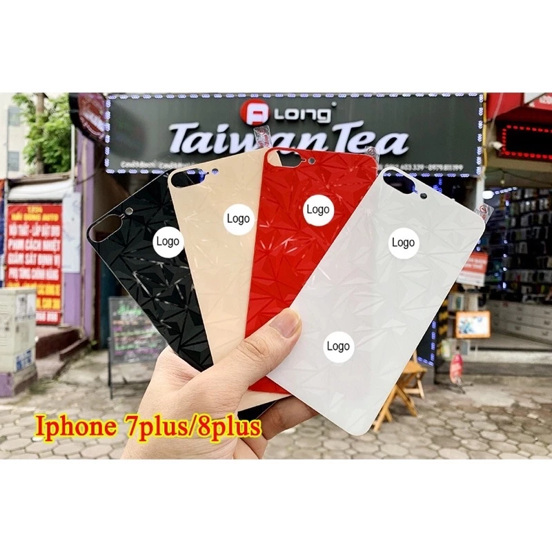 KÍNH CƯỜNG LỰC MẶT SAU 3D 4D VÂN KIM CƯƠNG IPHONE XSMAX XS X 7/8 PLUS 6 PLUS 6SPLUS