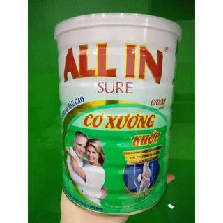 Sữa dành cho người già ALL IN SURE canxi Cơ Xương Khớp lon 900g