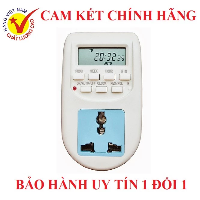 Ổ Cắm Hẹn Giờ Điện Tử bật tắt tự động 16 chương trình al06, công tắc hẹn giờ, ổ cắm đa năng