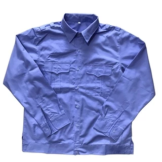 Áo bảo vệ dài tay ngắn tay Nhật Dương vải kate BV06 màu xanh ánh tím bền màu không xù lông