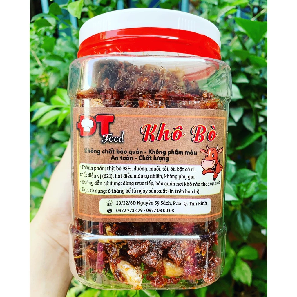 Khô Bò Cháy Sa Tế Tỏi Ớt Cực Ngon 500g