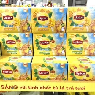 Trà Lipton Hoà Tan Vị Đào, Chanh, Xoài Hộp 16 gói x14g