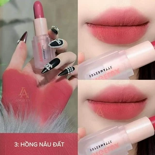 Son THỎI SÁP ANGELUX 2023 NEW, chất nhung mịn lì hottrend (03-HỒNG NÂU ĐẤT)