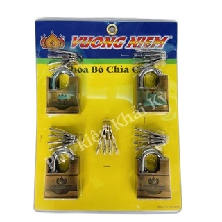 Khóa Bộ 4 Chìa Chủ Chống Cắt Vương Niệm Chính Hãng