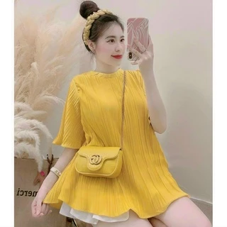 Áo Bầu Đẹp Dáng Babydoll Chất Thô Freesize dưới 70kg- áo bầu công sở mẫu thiết kế - Tổng kho váy bầu