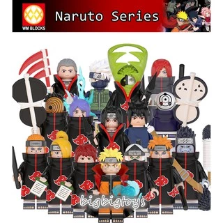 Set 16 Mô Hình play Nhân Vật Hoạt Hình narutoes Akatsuki Sasuke Itachi Obm6105 6106