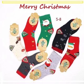 Combo 10 đôi tất noel cổ cao, vớ noel cao cổ cho bé trai, gái với họa tiết siêu đáng yêu size 1-12 tuổi