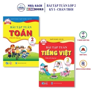 Sách - Combo Bài Tập Tuần Toán và Tiếng Việt Lớp 2 - Chân Trời Sáng Tạo - Học Kì 1 (2 cuốn)