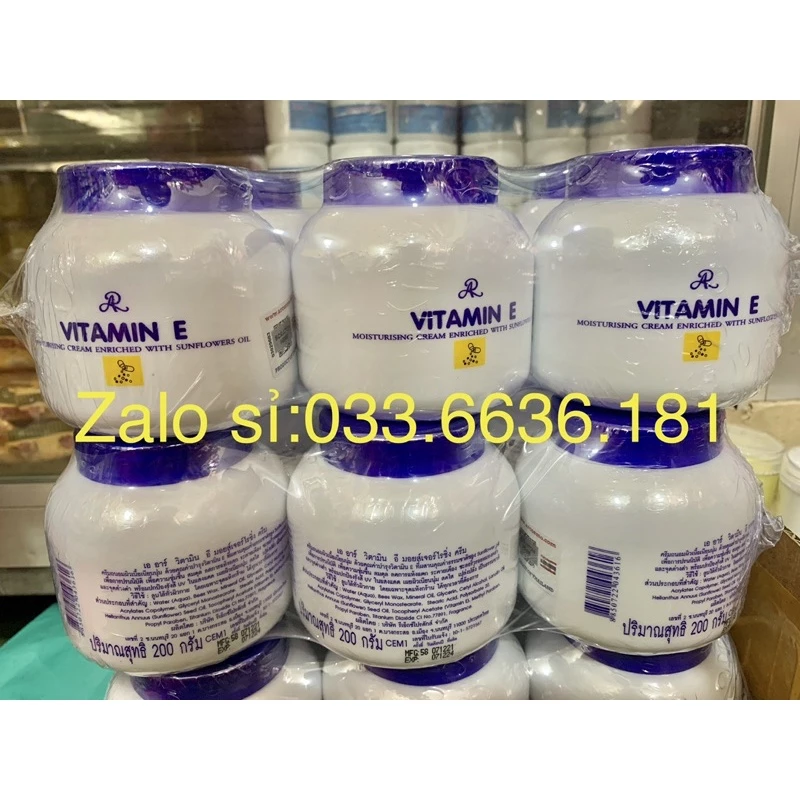 kem dưỡng ẩm body VITAMIN E 200G hàng chuẩn Thái