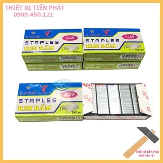 Kim, Ghim Bấm Giấy Số 10 Staples Hộp 1000 Kim Bấm