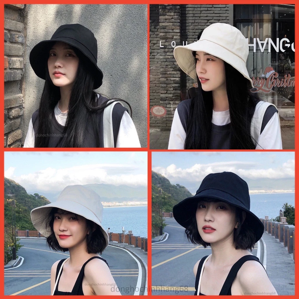 Mũ bucket nam nữ nón tai bèo vành cụp trơn nhiều màu sắc ulzzang form unisex bảo hành 12 tháng