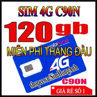 [Miễn phí tháng đầu] SIM 4G MOBI C90N 120 GB/THÁNG + 1000 phút gọi nội mạng + 50 phút liên mạng