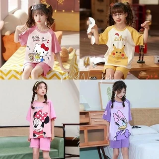 S50-[Tom&Nau Kids] Đồ bộ cộc tay bé gái siêu đáng yêu vải cotton xịn mịn - Size 9-28Kg