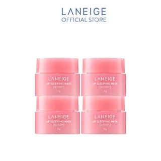 [HB GIFT] Bộ 4 Mặt nạ ngủ cho môi LANEIGE Lip Sleeping Mask Berry 3G/hủ