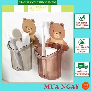 Cốc gấu dán tường,cốc đựng bàn chải đánh răng