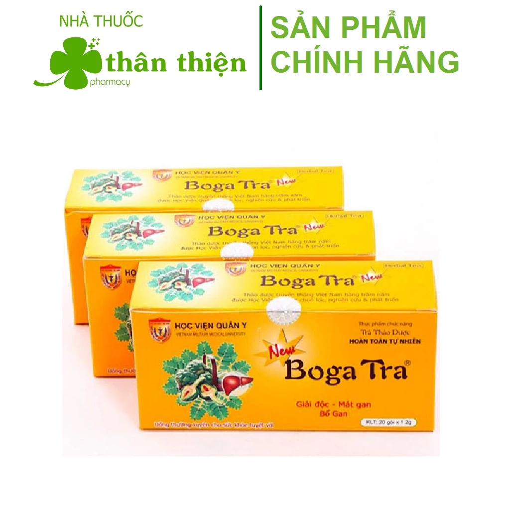 Trà túi lọc Boga Tra - Hỗ trợ giúp thanh nhiệt, giải độc gan, lương huyết (20 gói)