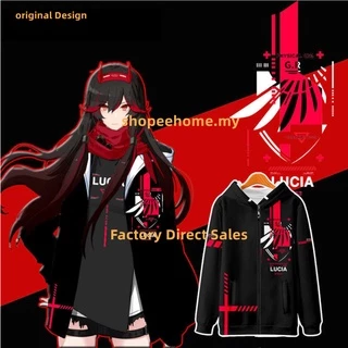 Áo Khoác hoodie Có Khóa Kéo Dáng Rộng In Hình Trừng Phạt Xám Raven 3D Phong Cách Nhật Bản Thời Trang unisex