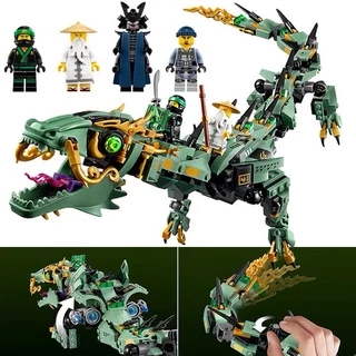 Bộ Sưu Tập 544 Khối Xếp Hình Lego Ninjago Green Ninja Mech Dragon