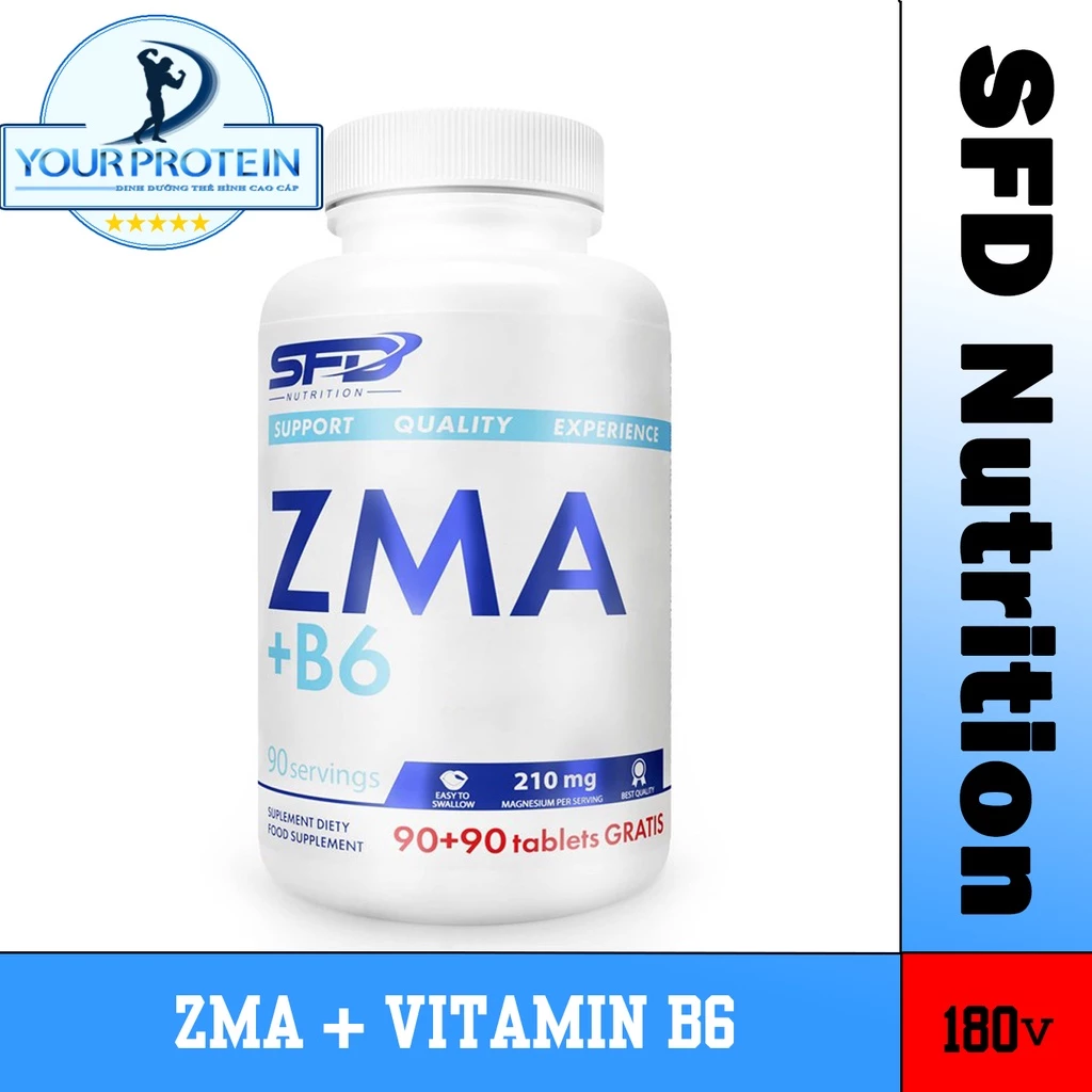 Viên Uống Tăng Cường Sức Khỏe Sinh Lý Nam Giới ZMA + B6 - Hộp 180 viên