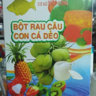 HỘP BỘT RAU CÂU CON CÁ DẺO {12 gói}