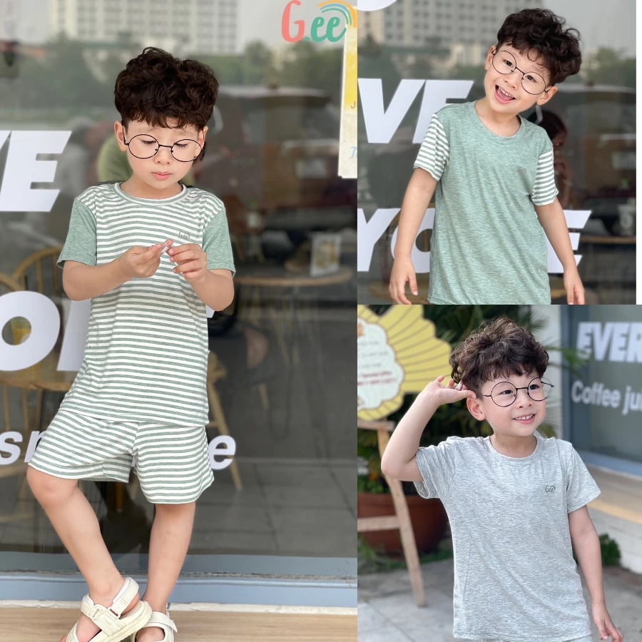 Áo phông bé trai cộc tay chất liệu gỗ sồi siêu mềm mát thoải mái cho bé- Gee