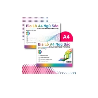 Bìa lỗ A4 4,6 lạng (Ngũ Sắc, xấp 100 cái)