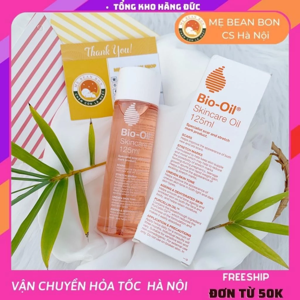 Dầu dưỡng bôi rạn da Bio Oil, Nam Phi 60ml, 125ml giảm rạn da và giúp mờ sẹo cho mẹ bầu, mẹ sau sinh