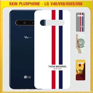 Dán Skin cho điện thoại LG V40, V50, V50s, V60 thinQ mẫu Thom Browne, người nhện, iron man