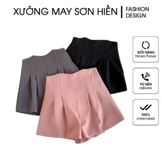 Quần short nữ lưng cao gen bụng Quần short cạp cao Xưởng may Sơn Hiền MS39