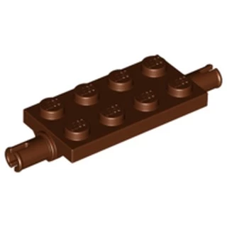 Gạch Lego tấm 2 x 4 với 2 trục, trục bánh xe / Lego Part 30157: Plate, Modified 2 x 4 with Pins