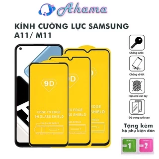 Kính cường lực samsung A11 M11 full màn chống trầy xước rơi vỡ độ bền cao tặng kèm khăn lau màn hình