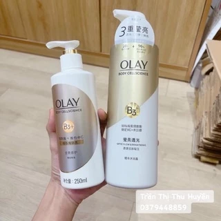 COMBO DƯỠNG TRẮNG SỮA TẮM + DƯỠNG THỂ OLAY B3