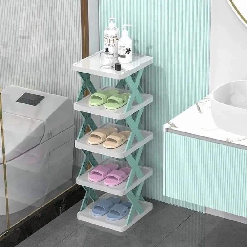 KỆ ĐỂ GIÀY DÉP CHỮ X 5 TẦNG GẤP GỌN