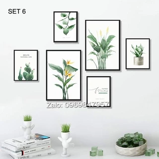 BỘ 6 TRANH TREO TƯỜNG SCADINAVIAN ĐÃ CÓ KHUNG (SET6)