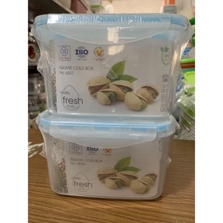 Bộ 3 Hộp thực phẩm 4 khóa nhựa Việt Nhật 6537, hộp đựng đồ ăn trong tủ lạnh chống đổ hộp nhựa cao cấp