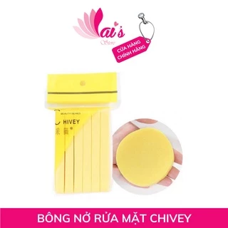 Túi 12 Miếng Bông Nở Rửa Mặt Bọt Biển CHIVEY Nhật Bản Chính Hãng - LAI'S STORE