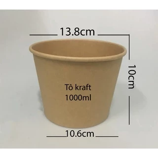 50 bộ Tô kraft cao 1000ml