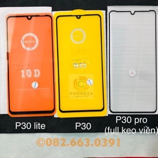 Kính cường lực Huawei P30/ P30lite/ P30 pro - Full keo 10D Boss