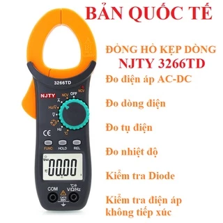 Ampe kìm Đồng hồ kẹp dòng vạn năng NJTY 3266TD đo tụ, tần số, nhiệt độ, điện trở, điện áp