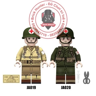 Army WWII minifigures mô hình lắp ráp nhân vật Lính quân y của quân đội Mỹ thời thế chiến 2