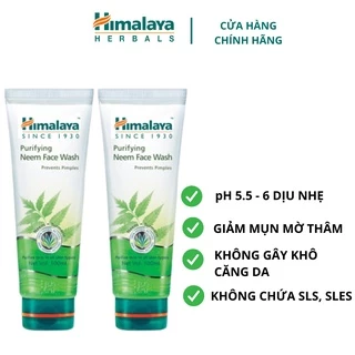 Set 2 sữa rửa mặt làm sạch mụn chiết xuất lá neem Himalaya Neem Face Wash 100ml/ tuýp