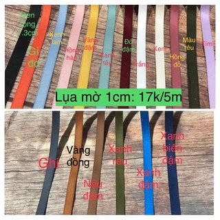 5m ruy băng lụa mờ rộng 1cm