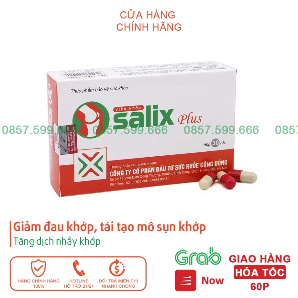 Viên khớp Salix Plus ⚡️FREESHIP⚡️ Giảm đau khớp, tái tạo mô sụn khớp (hộp 30 viên) ⚡️HS365