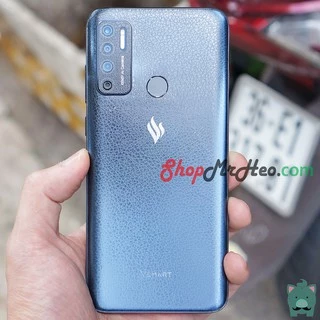 Skin Dán Mặt Sau Lưng Vân 3D Vsmart Live 4 - Carbon, Hình hộp, Nhám, Vân Da