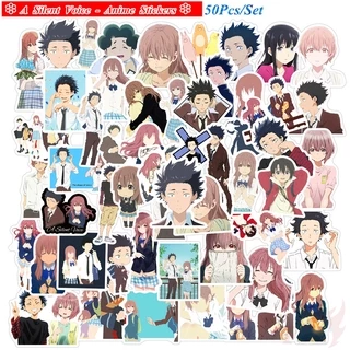 ❉ A Silent Voice／The Shape of Voice - Anime Ishida Shouya Nishimiya Shouko Stickers ❉ 50Pcs/Set Waterproof DIY Fashion Decals Doodle Stickers