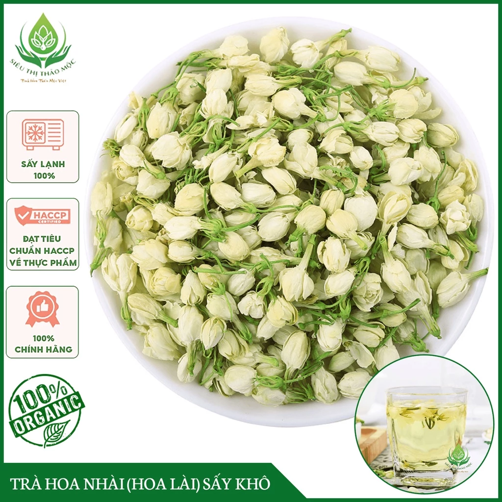 ✅[HÀNG THƯỢNG HẠNG] Trà Hoa Nhài (Hoa Lài) Sấy Khô Nguyên Bông Trắng Đẹp Thượng Hạng
