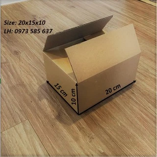 20x15x10 Combo 50 Hộp Carton - Gói Hàng Ship Cod, Hộp Giấy 3 Lớp