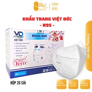 Khẩu Trang 5 Lớp KN95 - Thương hiệu Việt Đức (VD), Tuấn Huy (TH) - Kháng Khuẩn, Lọc Bụi, Không Van