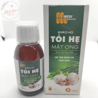 Siro Ho Tỏi Hẹ Mật Ong- Hỗ Trợ Giảm Ho, Cảm Cúm-  Chai 100ml